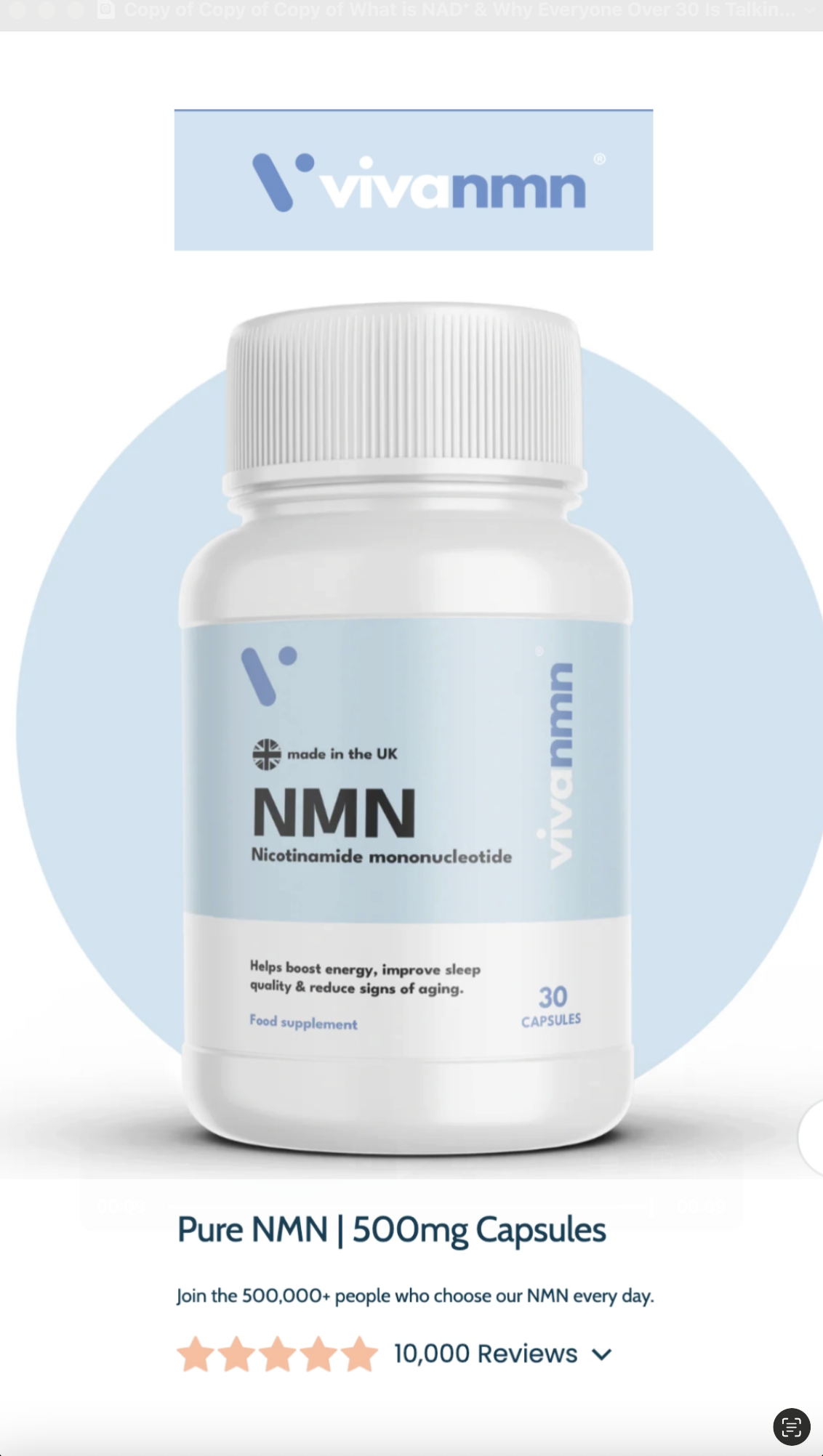 image of supplement NMN